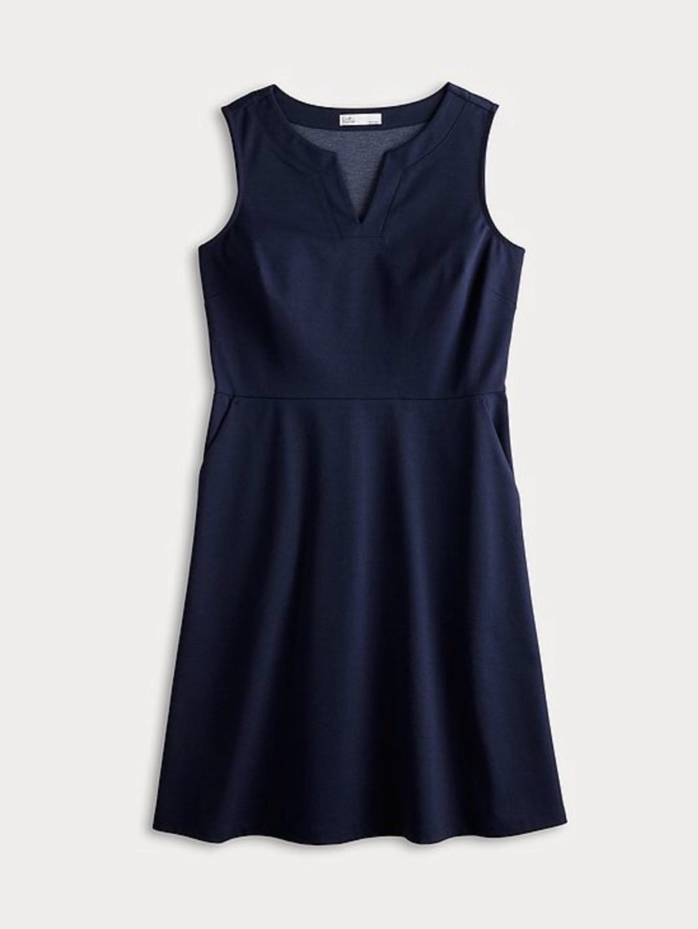 croft & barrow Navy Sleeveless A-Line Midi Dress